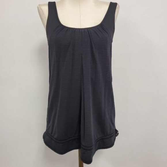 Lululemon Womens Run Times Tank Top Size 8 Black Athletic Workout Gym Fitness - Picture 1 of 9